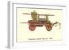 Black Joke Vintage Fire Wagon-null-Framed Art Print