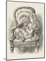 Black Kitten Alice and the Black Kitten-John Tenniel-Mounted Photographic Print