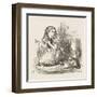 Black Kitten Alice Plays with the Kittens-John Tenniel-Framed Art Print