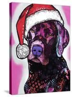 Black Lab Christmas-Dean Russo-Stretched Canvas