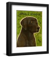 Black Lab (NEW)-John W^ Golden-Framed Art Print