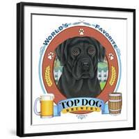 Black Labrador Beer Label-Tomoyo Pitcher-Framed Giclee Print