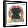 Black Labrador Beer Label-Tomoyo Pitcher-Framed Giclee Print