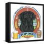 Black Labrador Beer Label-Tomoyo Pitcher-Framed Stretched Canvas