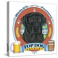 Black Labrador Beer Label-Tomoyo Pitcher-Stretched Canvas