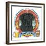 Black Labrador Beer Label-Tomoyo Pitcher-Framed Giclee Print