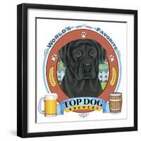 Black Labrador Beer Label-Tomoyo Pitcher-Framed Giclee Print