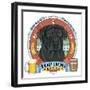 Black Labrador Beer Label-Tomoyo Pitcher-Framed Giclee Print