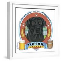 Black Labrador Beer Label-Tomoyo Pitcher-Framed Giclee Print