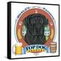 Black Labrador Beer Label-Tomoyo Pitcher-Framed Stretched Canvas