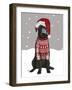 Black Labrador, Christmas Sweater 1-Fab Funky-Framed Art Print