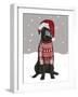 Black Labrador, Christmas Sweater 1-Fab Funky-Framed Art Print