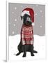 Black Labrador, Christmas Sweater 1-Fab Funky-Framed Art Print