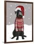 Black Labrador, Christmas Sweater 1-Fab Funky-Framed Art Print