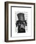 Black Labrador, Formal Hound and Hat-Fab Funky-Framed Art Print