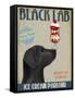 Black Labrador Ice Cream-Fab Funky-Framed Stretched Canvas