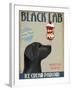 Black Labrador Ice Cream-Fab Funky-Framed Art Print