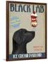 Black Labrador Ice Cream-Fab Funky-Framed Art Print