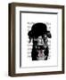 Black Labrador in Bowler Hat-Fab Funky-Framed Art Print