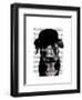 Black Labrador in Bowler Hat-Fab Funky-Framed Art Print