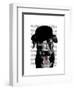 Black Labrador in Bowler Hat-Fab Funky-Framed Art Print