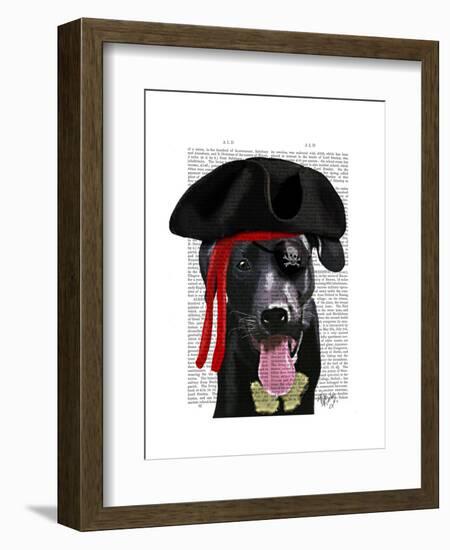 Black Labrador Pirate-Fab Funky-Framed Art Print