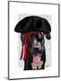 Black Labrador Pirate-Fab Funky-Mounted Art Print