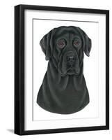 Black Labrador Portrait-Tomoyo Pitcher-Framed Giclee Print