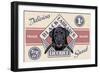 Black Labrador - Retro Black Licorice Ad - Lantern Press Artwork-Lantern Press-Framed Art Print