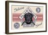 Black Labrador - Retro Black Licorice Ad - Lantern Press Artwork-Lantern Press-Framed Premium Giclee Print
