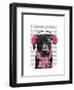 Black Labrador with Ear Muffs-Fab Funky-Framed Art Print