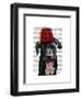 Black Labrador with Fez-Fab Funky-Framed Art Print