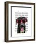 Black Labrador with Heart Sunglasses-Fab Funky-Framed Art Print