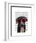 Black Labrador with Heart Sunglasses-Fab Funky-Framed Art Print