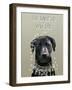 Black Labrador, You Light Up-Fab Funky-Framed Art Print