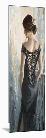 Black Lace, White Rose-Karen Wallis-Mounted Art Print