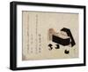 Black Lacquer Box with Koto Strikers-Katsushika Hokusai-Framed Giclee Print