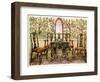 Black Lacquer Settee, Chairs and Table and Red Lacquer Mirror, 1910-Edwin Foley-Framed Giclee Print