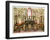 Black Lacquer Settee, Chairs and Table and Red Lacquer Mirror, 1910-Edwin Foley-Framed Giclee Print