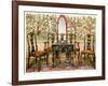 Black Lacquer Settee, Chairs and Table and Red Lacquer Mirror, 1910-Edwin Foley-Framed Giclee Print