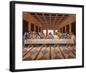 Black Last Supper Art Print Poster religious Jesus GOD-null-Framed Poster