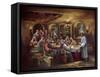Black Last Supper-Bev Lopez-Framed Stretched Canvas