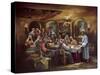 Black Last Supper-Bev Lopez-Stretched Canvas