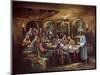 Black Last Supper-Bev Lopez-Mounted Art Print