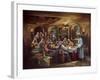 Black Last Supper-Bev Lopez-Framed Art Print