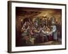 Black Last Supper-Bev Lopez-Framed Art Print