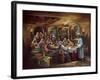 Black Last Supper-Bev Lopez-Framed Art Print