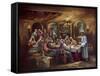 Black Last Supper-Bev Lopez-Framed Stretched Canvas
