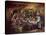 Black Last Supper-Bev Lopez-Stretched Canvas