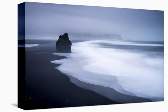 Black Lava Beach at Cape Dyrholaey near Vik i Myrdal, Myrdalur, Iceland-null-Stretched Canvas